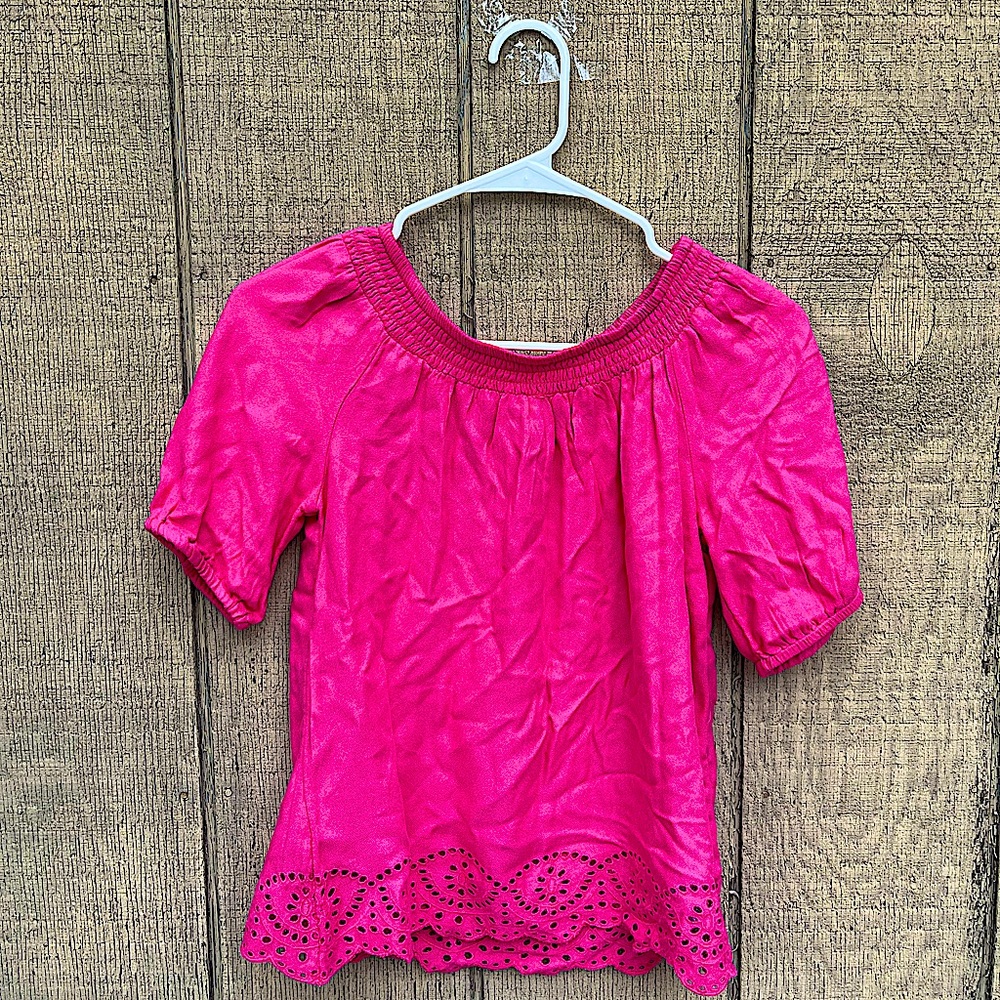 Girls Pink Detailed Blouse